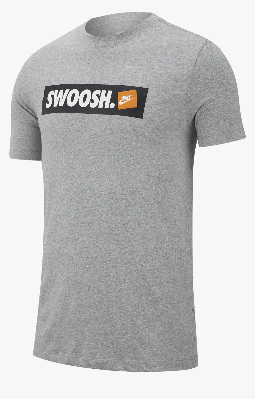 nike swoosh t shirt grey