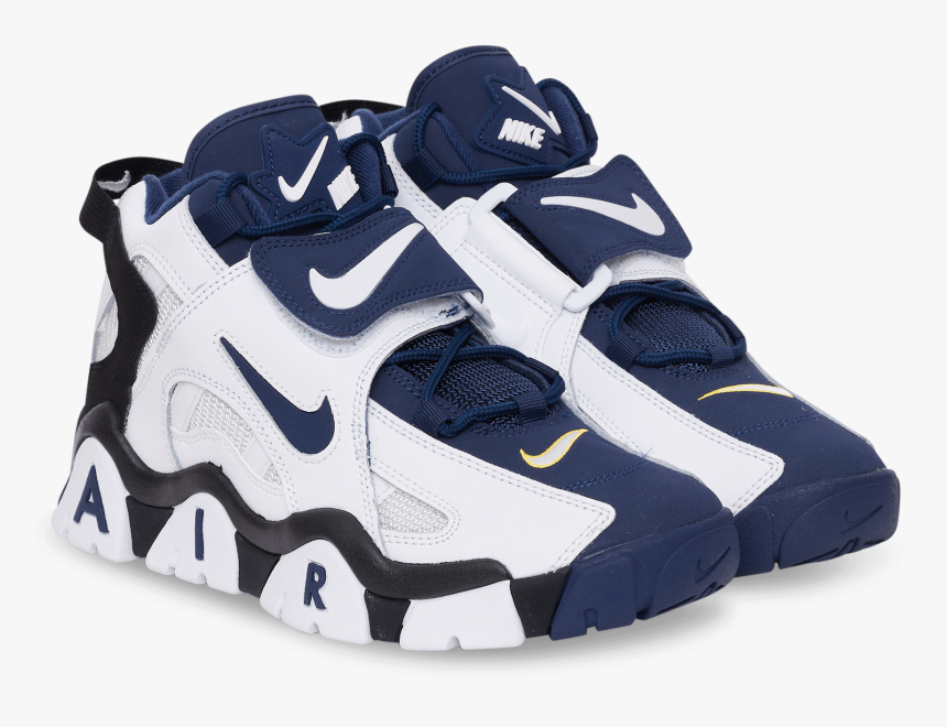 nike air barrage mid white midnight navy