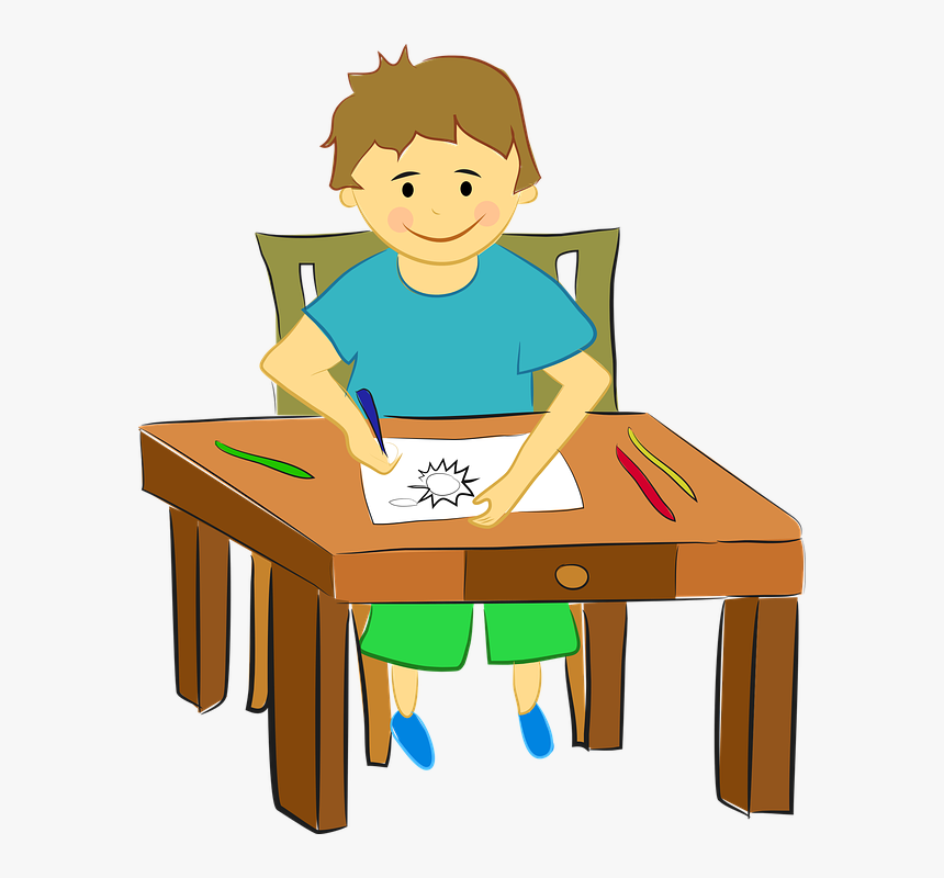 Kid With Attention Deficit Hyperactivity Disorder Make - Child Drawing Cartoon, HD Png Download, Free Download