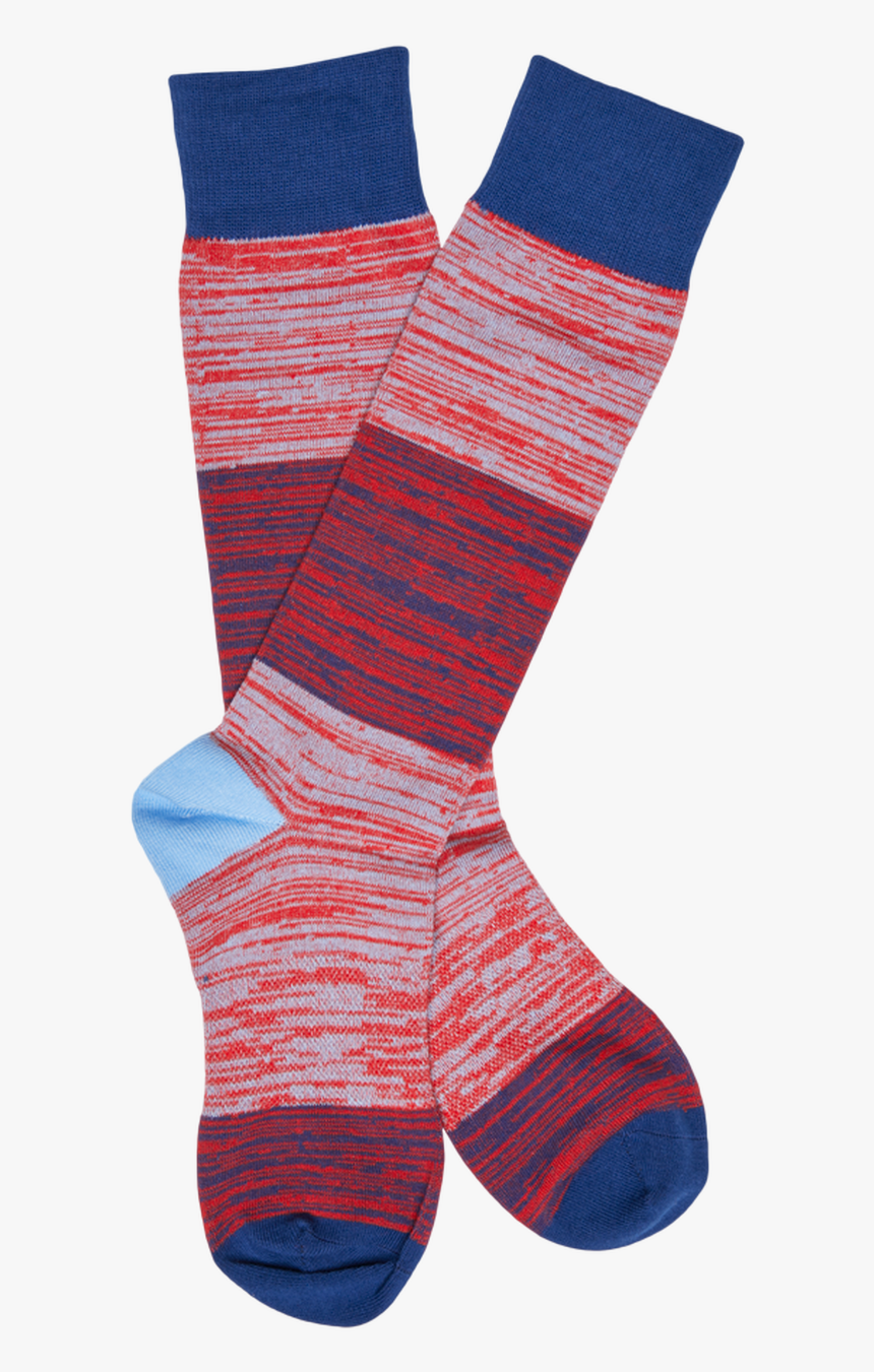Powder Blue And Navy Marled - Sock, HD Png Download, Free Download
