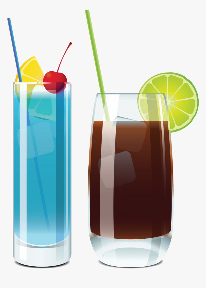 Cocktail Png Image - Drinks With Straws Pngs, Transparent Png, Free Download