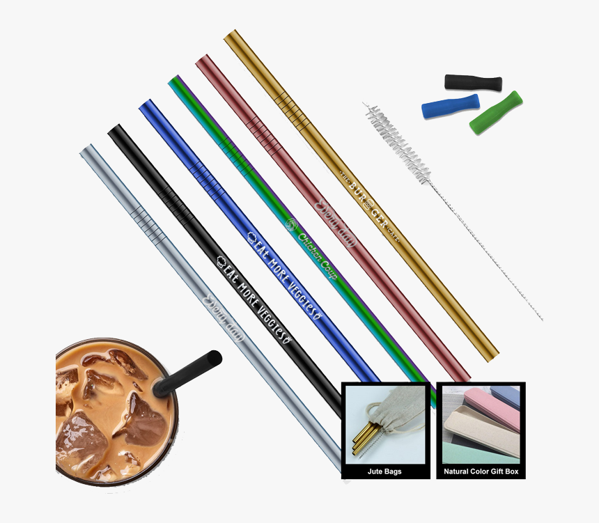 Stainless Steel Straws Engraved, HD Png Download, Free Download
