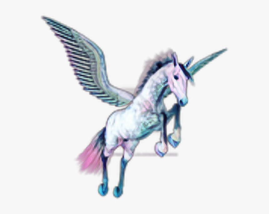 #unicorn #fantasy #flying #sticker - Pegasus Png, Transparent Png, Free Download