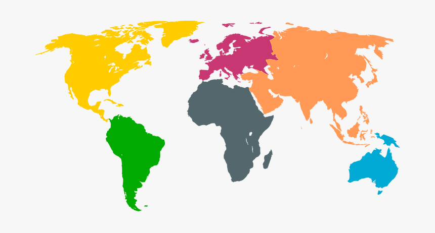 World Map Continents Png, Transparent Png, Free Download