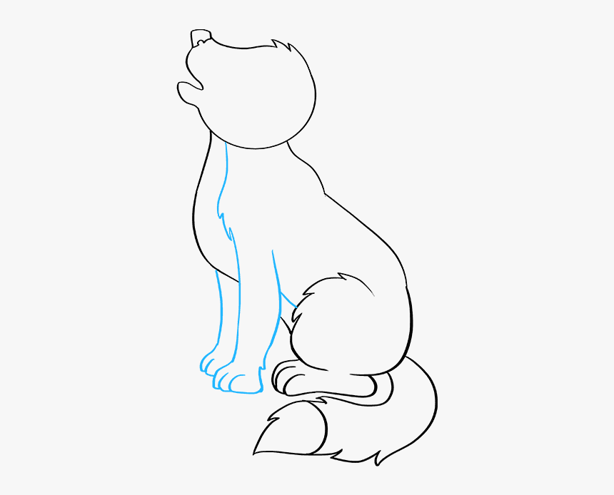 How To Draw Baby Wolf - Line Art, HD Png Download, Free Download