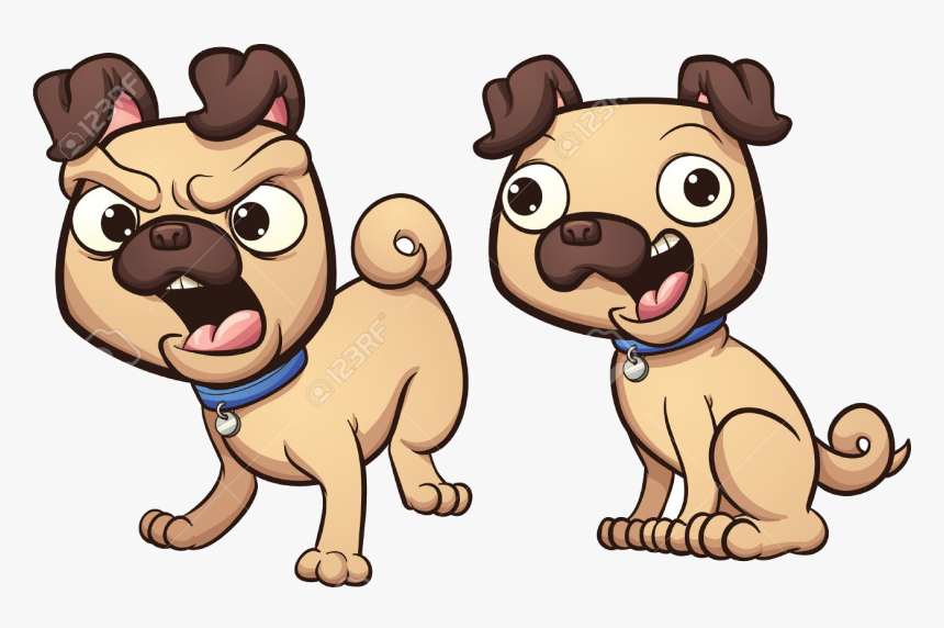 Dog Barking Clipart Collection Transparent Png - Angry Pug Dog Clipart, Png Download, Free Download