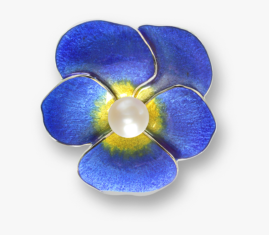 Nicole Barr Designs Sterling Silver Pansy Brooch-blue - Artificial Flower, HD Png Download, Free Download