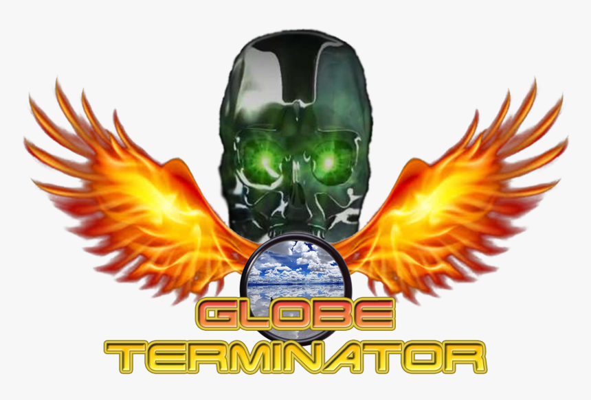 The Globe Terminator Logo - Fire Skull Image Png, Transparent Png, Free Download