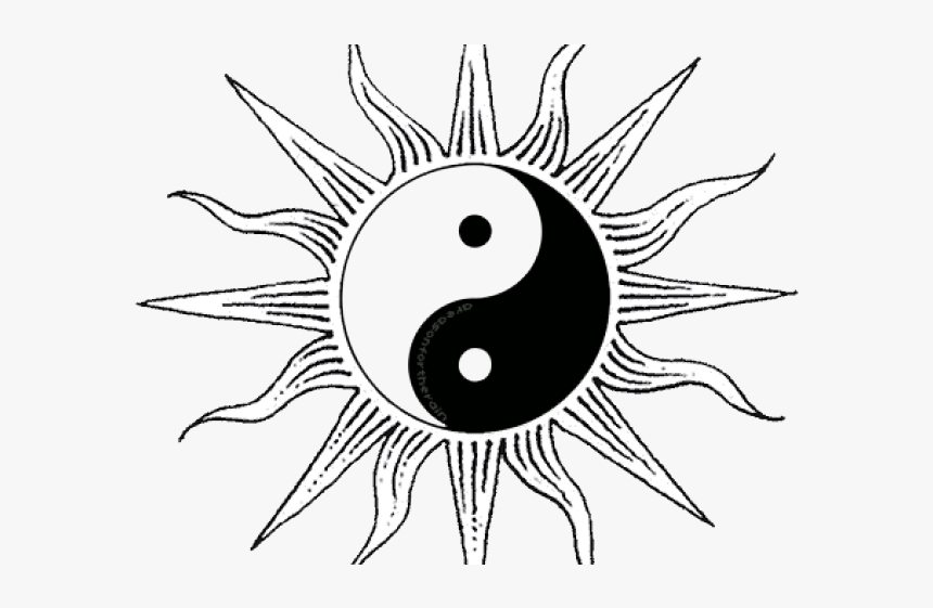 Yin-yang Tattoos Png Transparent Images - Sun Tattoo Designs, Png Download, Free Download