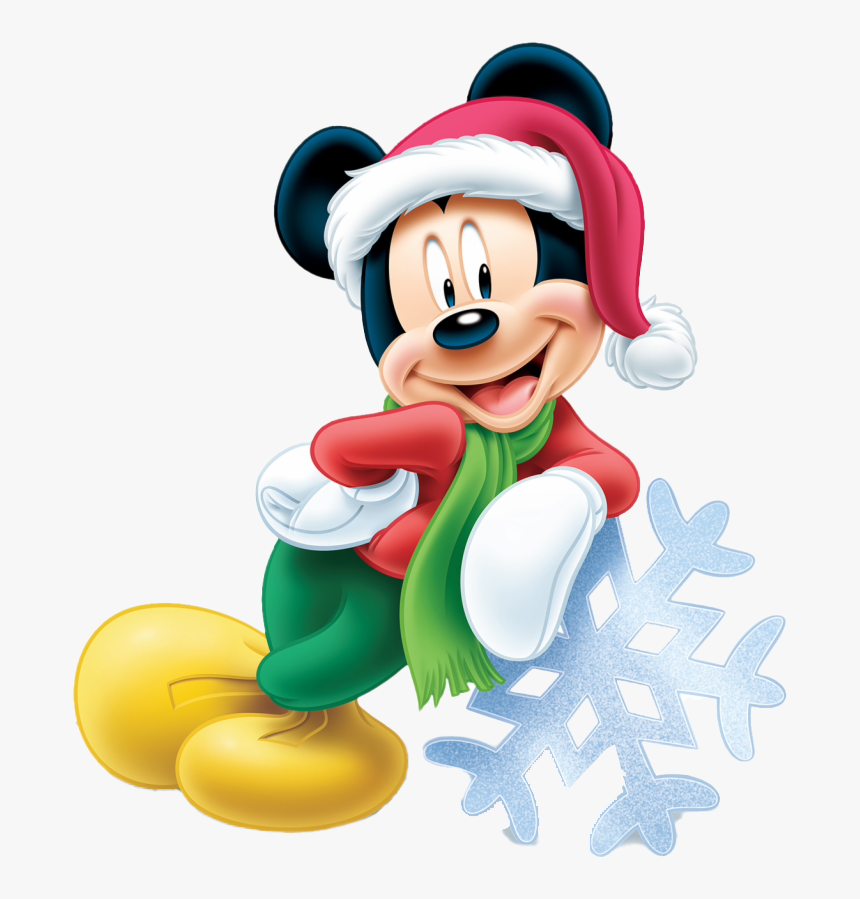 Christmas Mickey Mouse Santa Hat Png - Mickey Mouse Merry Christmas Gif, Transparent Png, Free Download