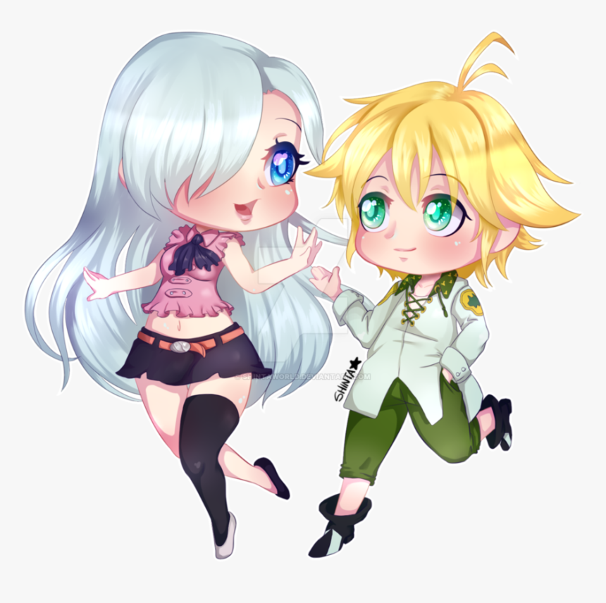 Chibi Meliodas And Elizabeth, HD Png Download, Free Download