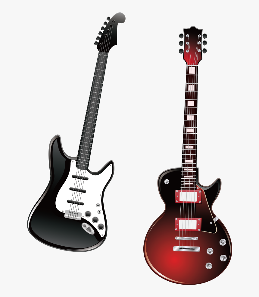 Acoustic And Electric Guitar Clipart, HD Png Download, Free Download