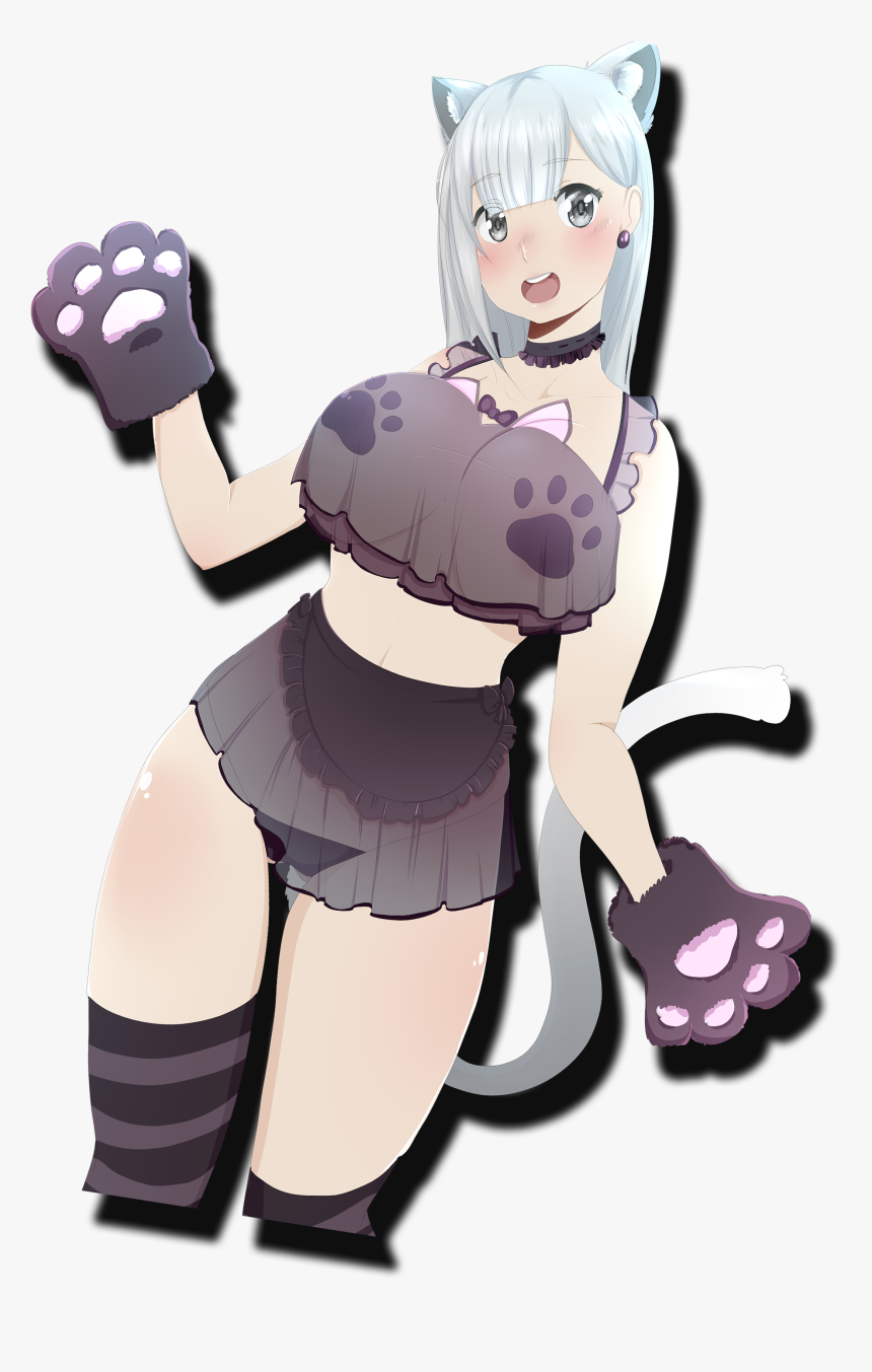 Image Of Cream Neko - Cartoon, HD Png Download, Free Download