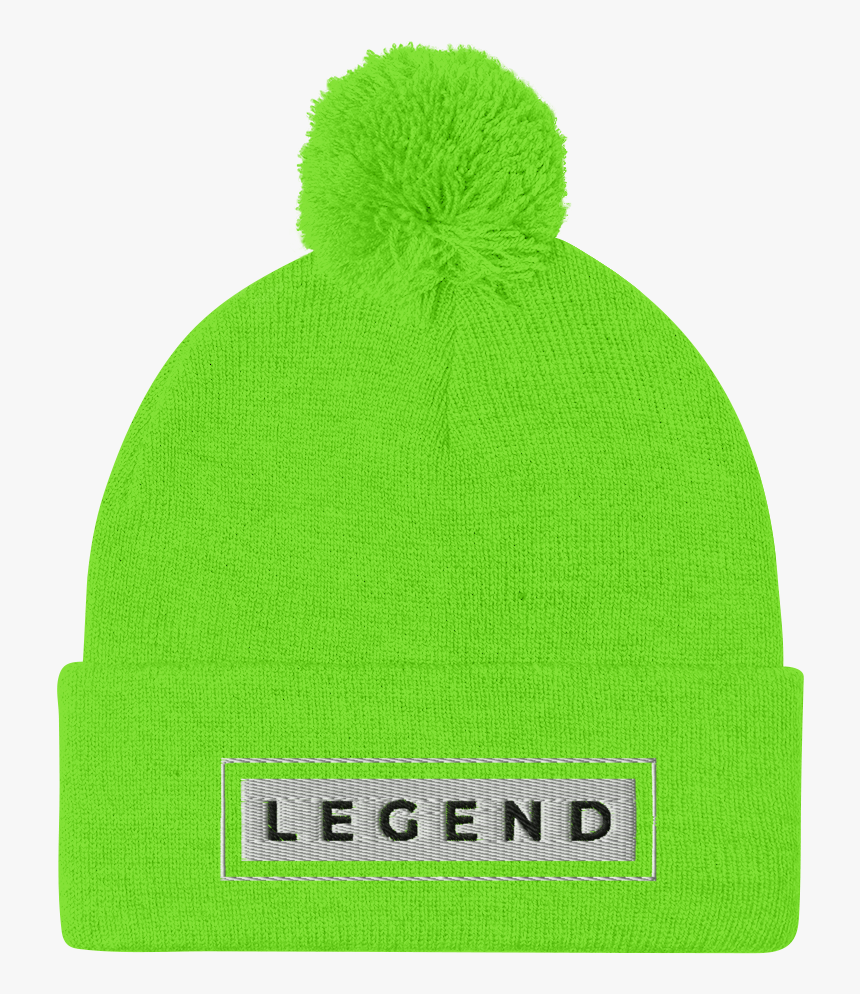 Legend Mockup Front Default Neon-green - Knit Cap, HD Png Download, Free Download