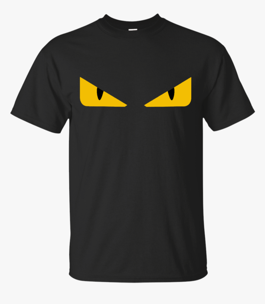 Black Fendi Monster Yellow Eyes T-shirt - T-shirt, HD Png Download, Free Download