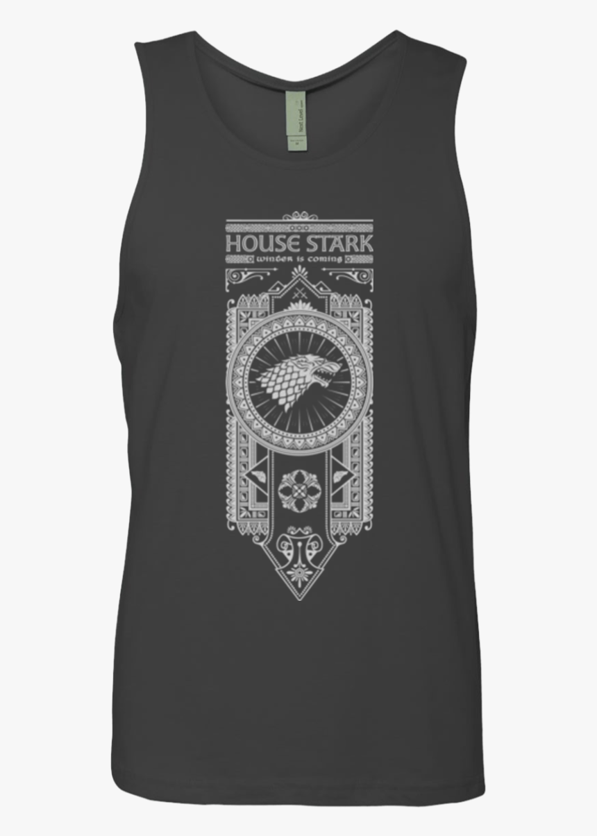 House Stark White Men"s Premium Tank Top - Game Of Thrones Banner Design, HD Png Download, Free Download