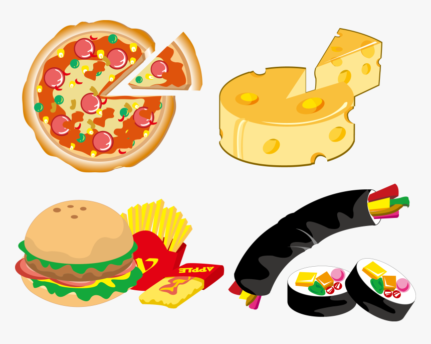 Transparent Sushi Clipart Png - Burger Pizza Png, Png Download, Free Download