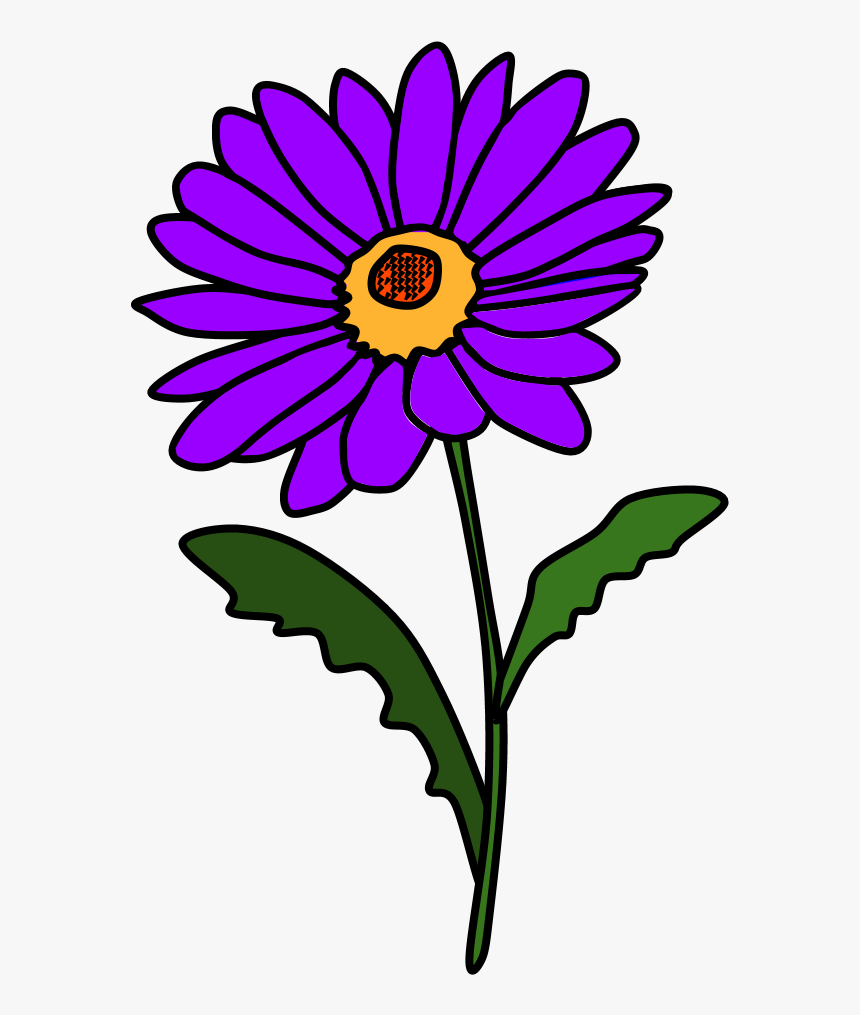 Daisy, Petals, Purple Clipart , Png Download - Purple Daisy Clipart, Transparent Png, Free Download