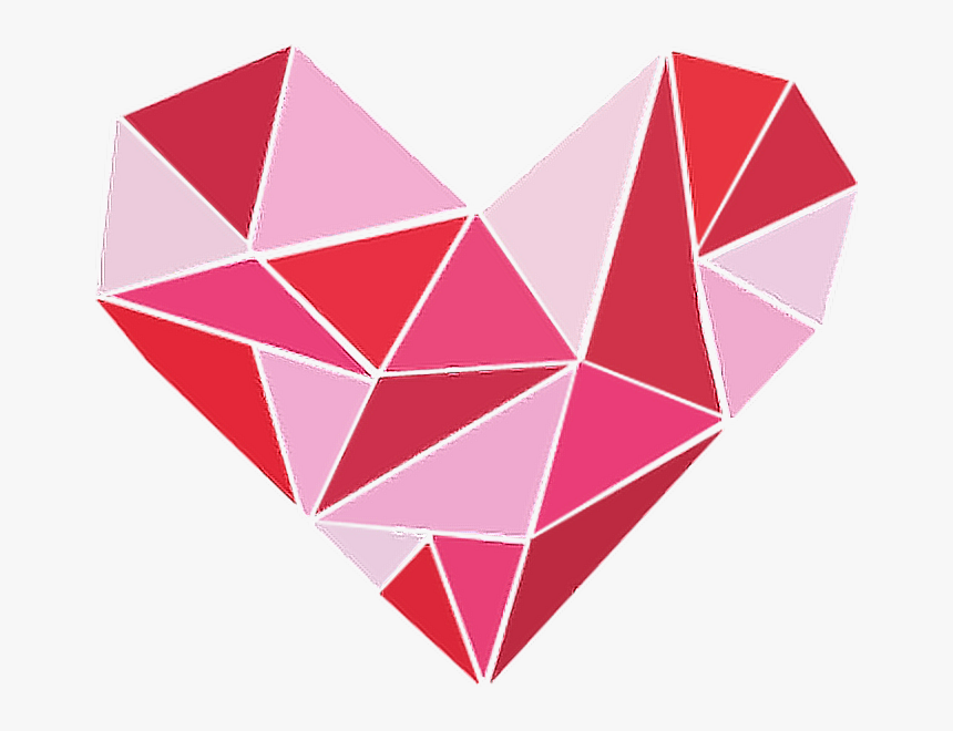 Drawing Geometry Heart - Geometric Heart Transparent Background, HD Png Download, Free Download