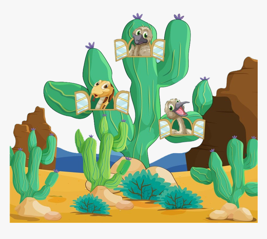 Transparent Desert Clipart - Desert Animals Clipart Background, HD Png Download, Free Download