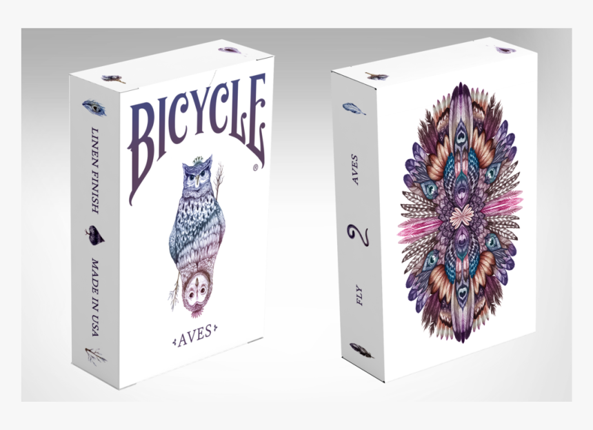 Bicycle Owl Aves Front And Back , Png Download - Bicycle Owl Playing Cards, Transparent Png, Free Download