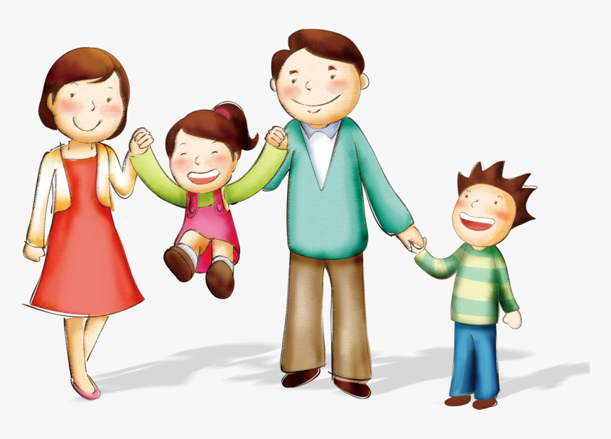 Cartoon Family Child Happiness - Cartoon Family Png, Transparent Png, Free Download