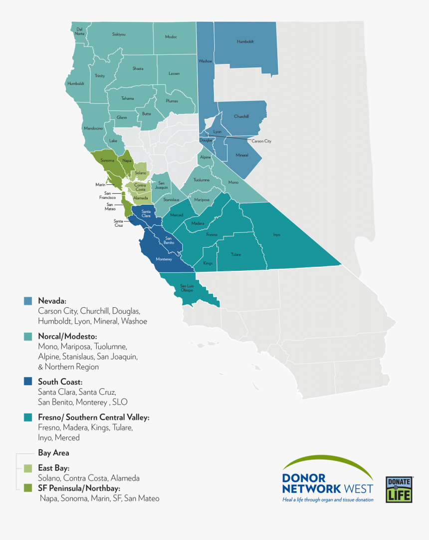 Donor Network West Service Area, HD Png Download, Free Download