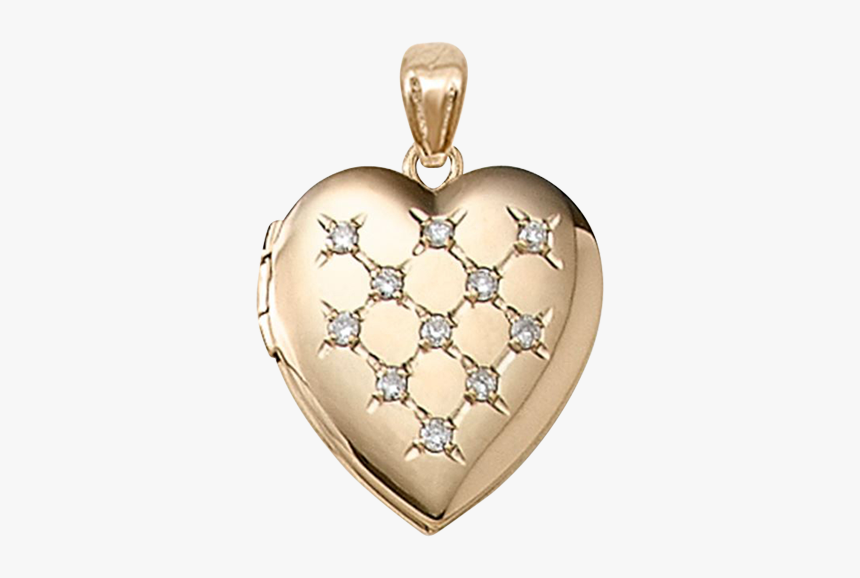 Diamond Gold Heart Locket - Locket, HD Png Download, Free Download