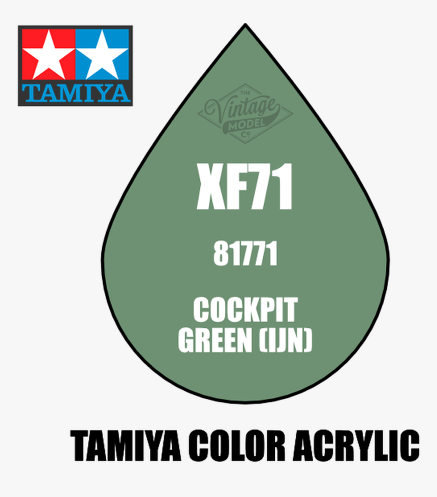 Tamiya Mini Xf-71 Flat Cockpit Green 10ml Acrylic Paint - Sign, HD Png Download, Free Download