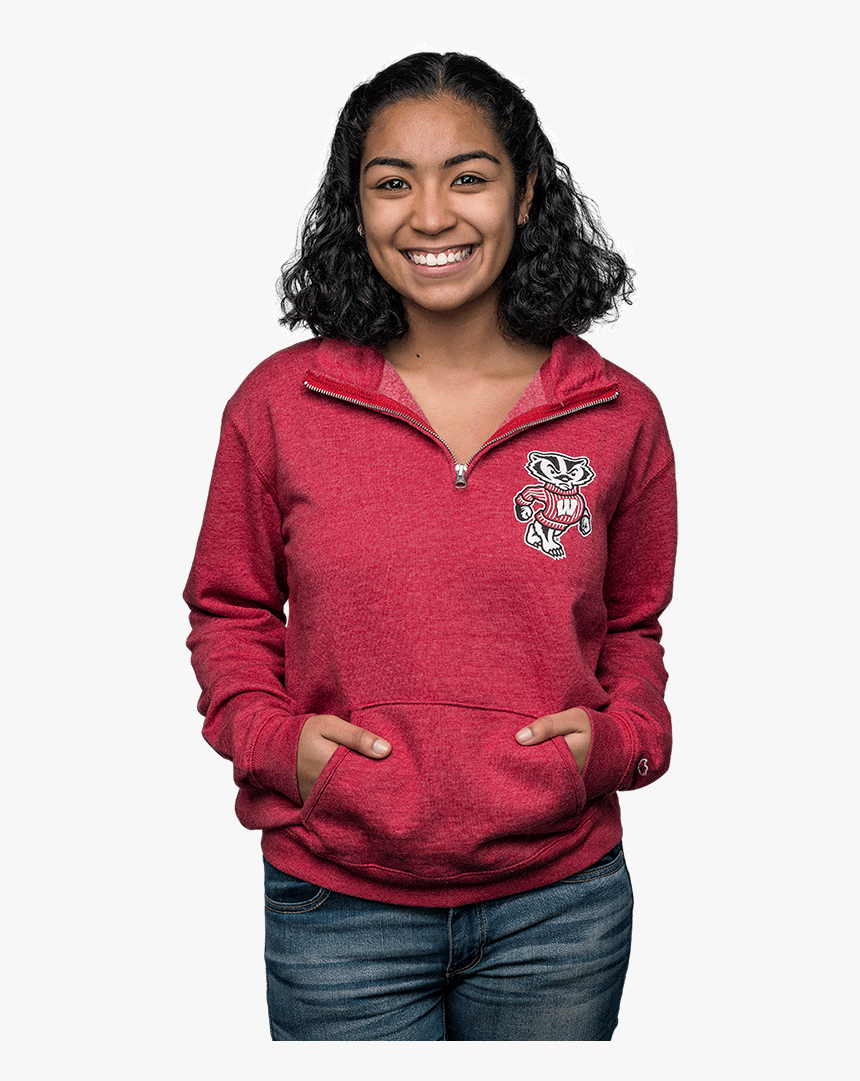 Cover Image For League Women"s ¼ Zip Bucky Badger Sweatshirt - Hoodie, HD Png Download, Free Download