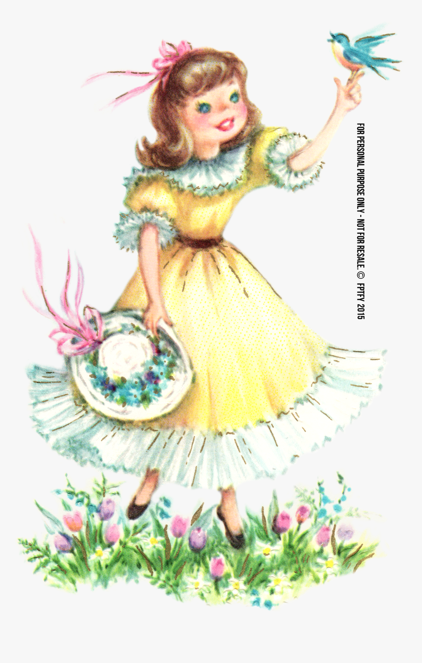 Vintage Girl Png, Transparent Png, Free Download