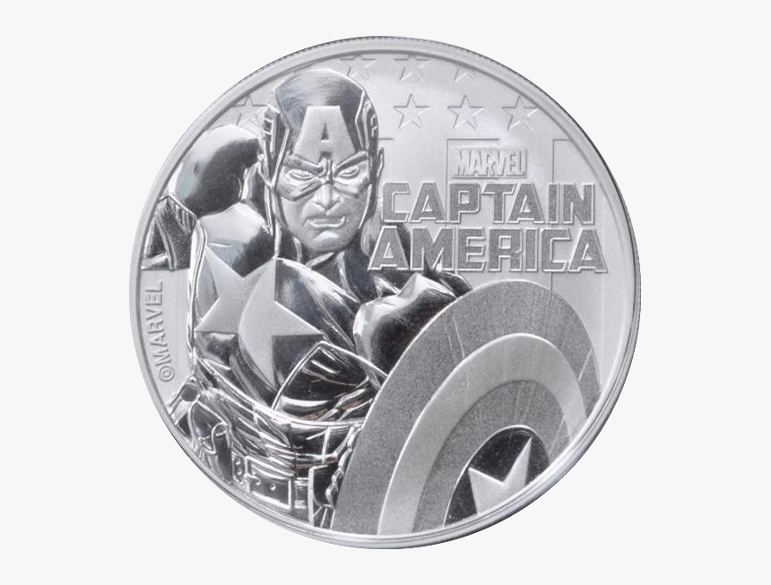 2019 1 Oz Tuvalu Marvel Series Captain America - 1 Dolar Tuvalu Capitan America 2019, HD Png Download, Free Download