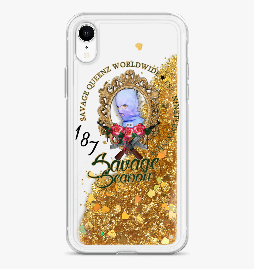 Image 3 Of Savage Queenz 187 Savage Season Phone Case - Liquid Glitter Phone Case Mockup, HD Png Download, Free Download