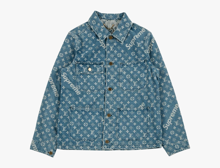 Lv X Supreme Denim Jacket, HD Png Download - kindpng