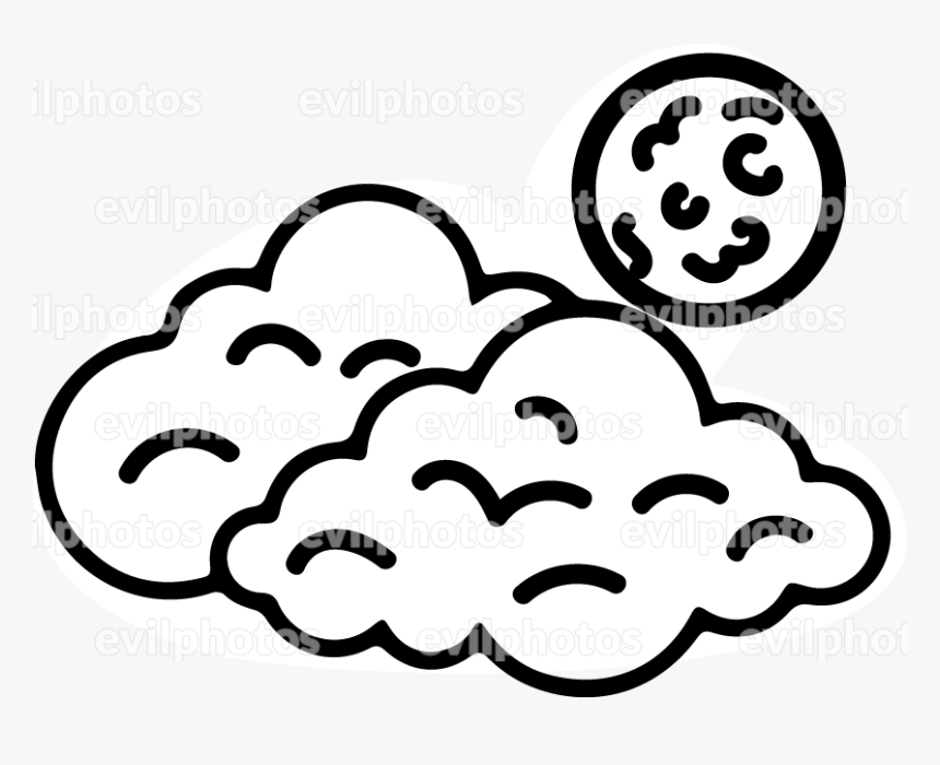 Cloud Drawing Vector And Stock Photo - Line Art, HD Png Download, Free Download