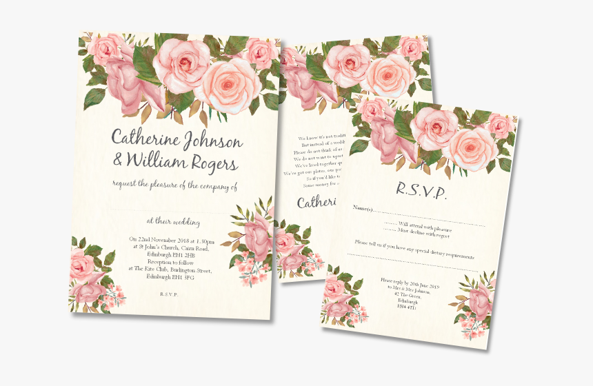 White Roses Vintage Shabby Chic Postcard Personalised - Garden Roses, HD Png Download, Free Download