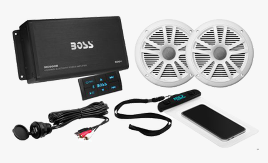 Boss Audio Marine 500w 4 Channel Amp / - Boss Marine Stereo System, HD Png Download, Free Download