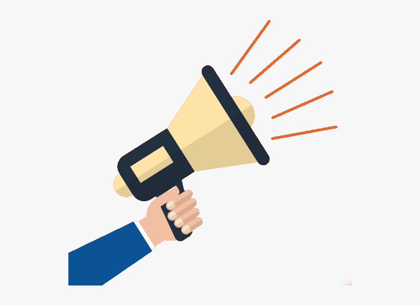 Hand Holding Megaphone Illustration In Flat Style F - Inblound E Outbound Marketing, HD Png Download, Free Download