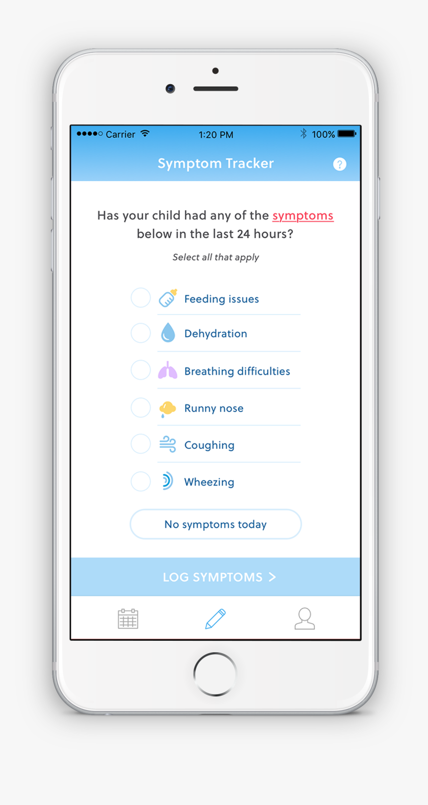 Symptom Tracker App - Iphone, HD Png Download, Free Download