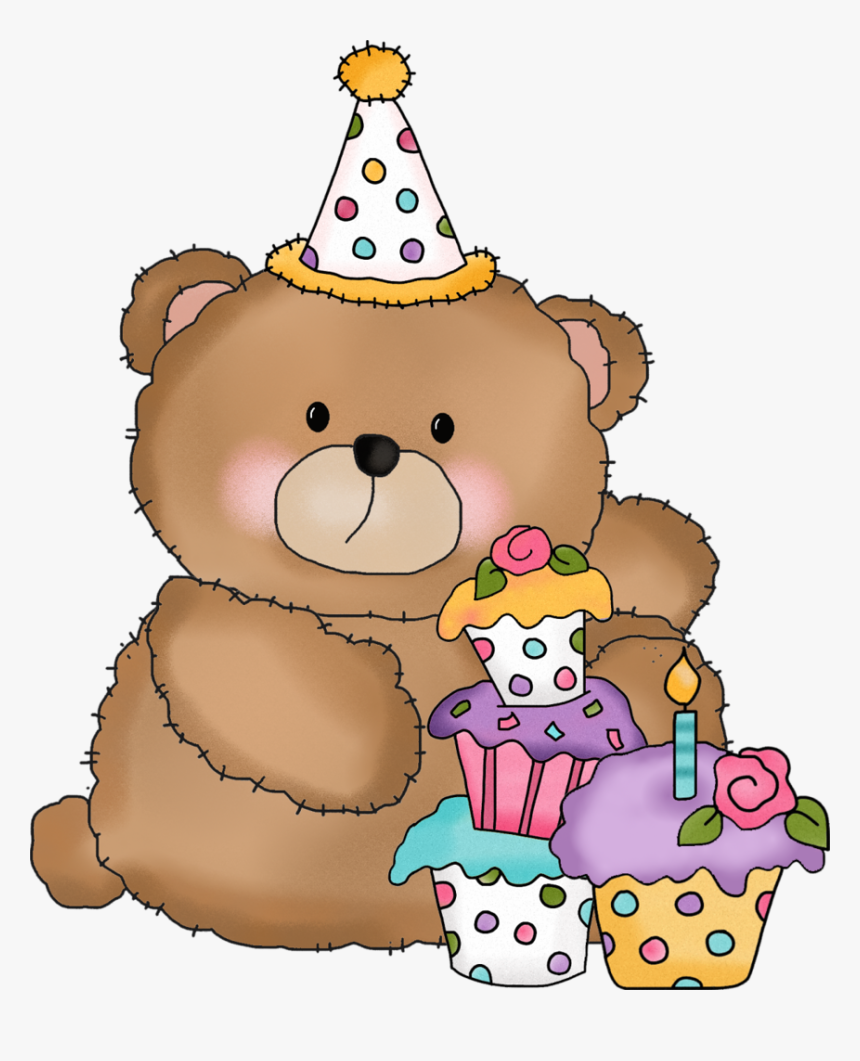 Transparent Party Hat - Happy Birthday Bear Clipart, HD Png Download, Free Download