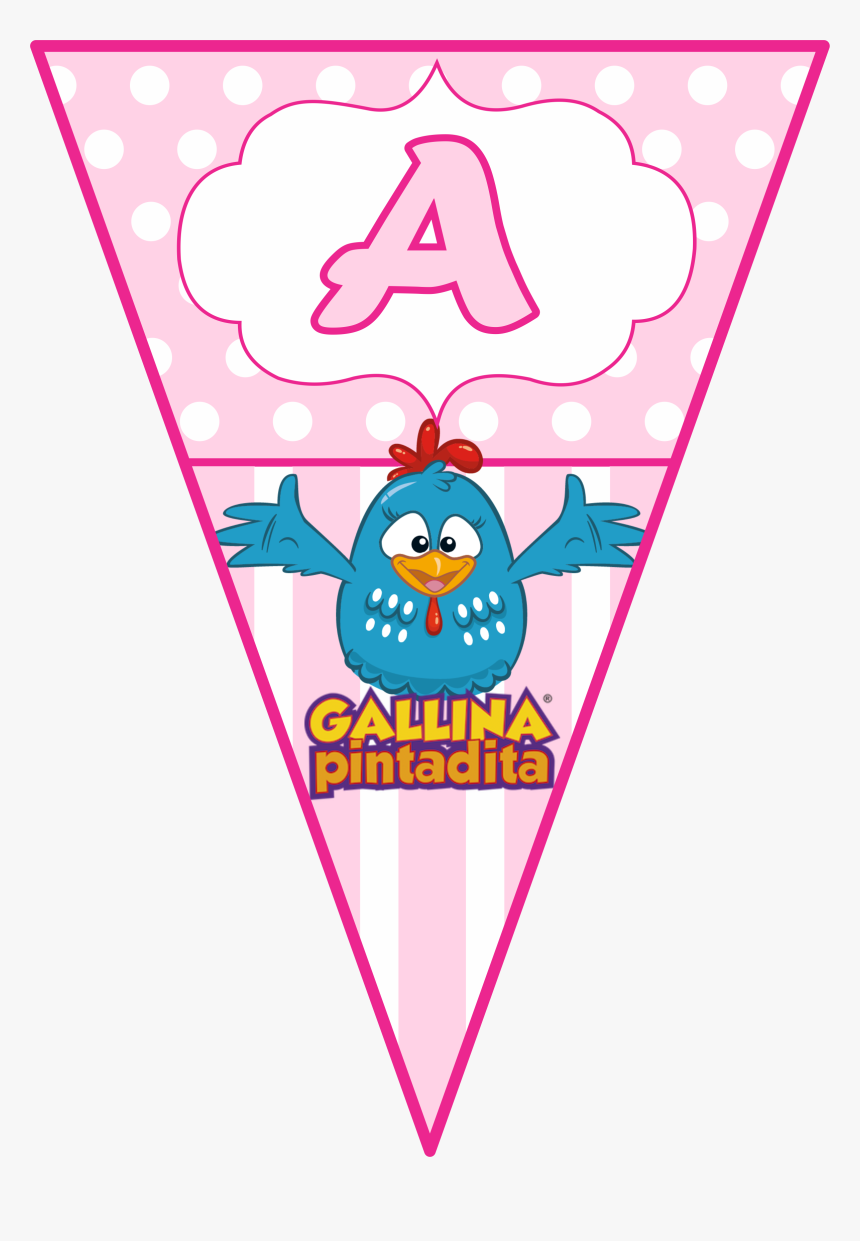 Gallina Pintadita Rosa Banderin, HD Png Download, Free Download