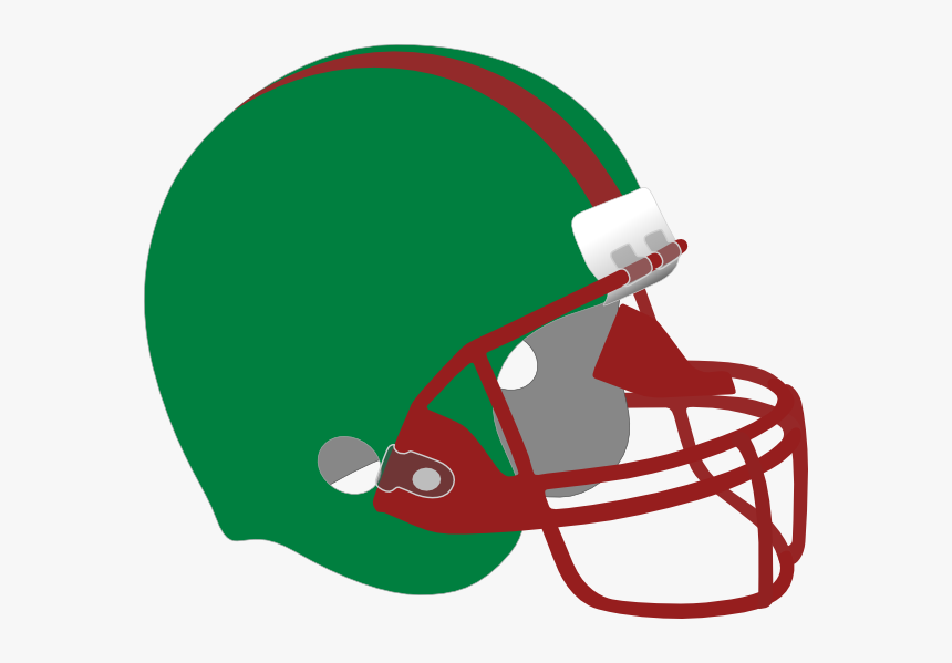Green And Red Helmet Svg Clip Arts - Clipart Football Helmet Png, Transparent Png, Free Download