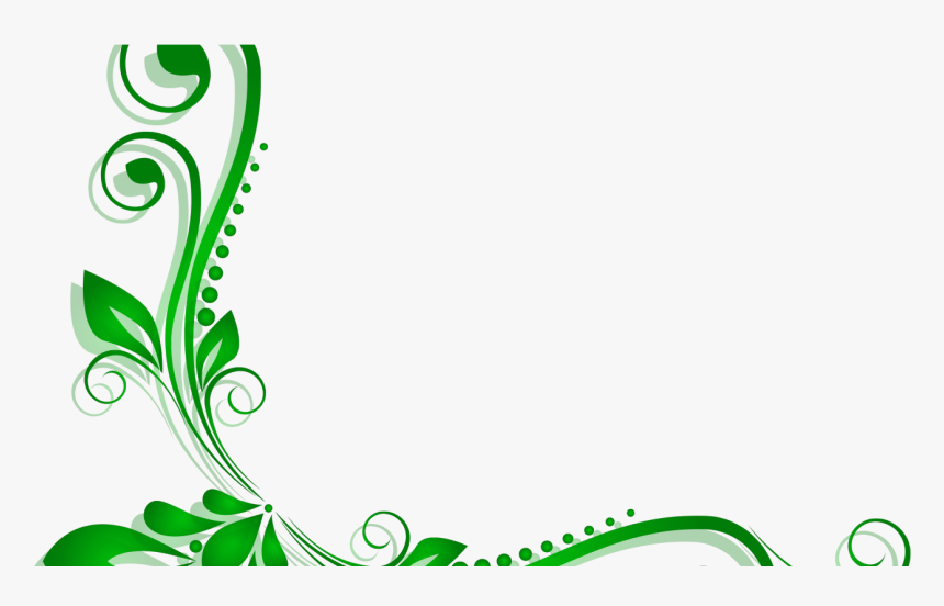 Green Flower Border Png Clipart , Png Download - Transparent Background Wedding Png, Png Download, Free Download