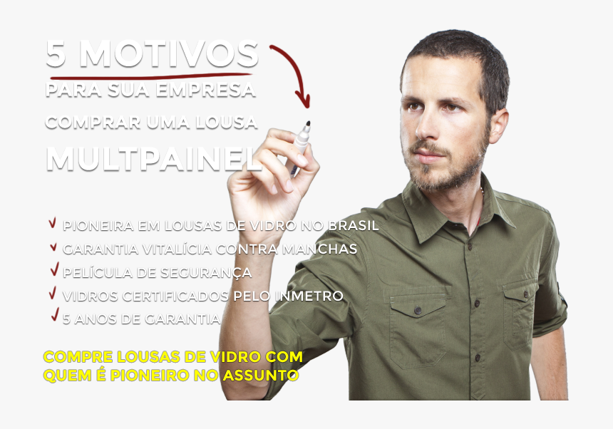 5 Motivos Para Sua Empresa Comprar Uma Lousa Multpainel - Escrevendo Em Quadro De Vidro, HD Png Download, Free Download