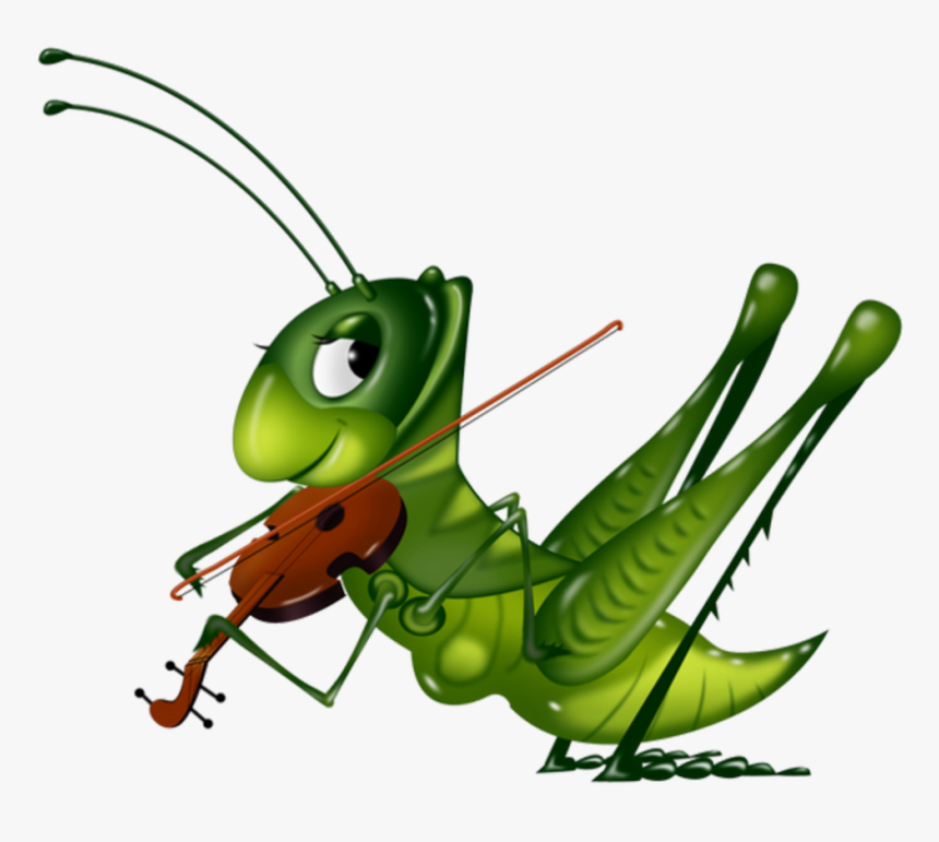 Insects Clipart Garden Insect - Cricket Playing Violin, HD Png Download, Free Download