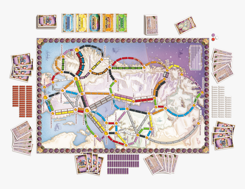 Ticket To Ride Nordic Template, HD Png Download, Free Download