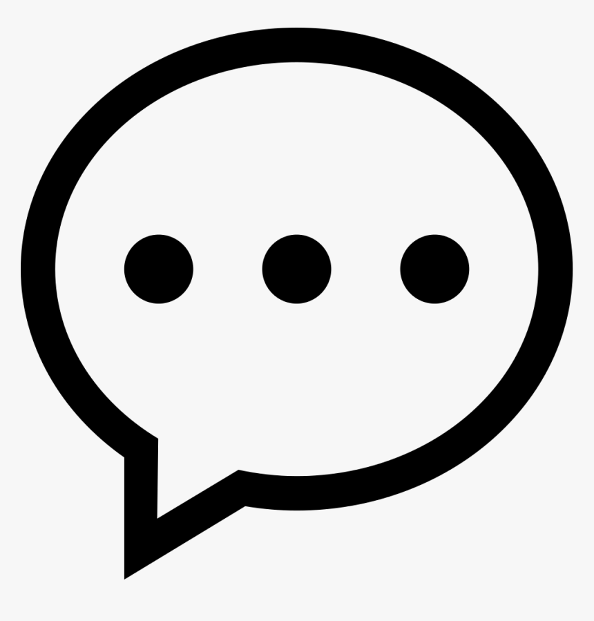 Speech Bubble Oval Symbol With Three Dots - Text Bubble 3 Dots, HD Png Download, Free Download