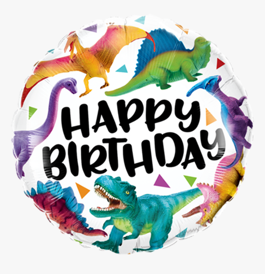 Foil Printed Happy Birthday Dinosaur Balloon - Happy Birthday Dinosaur, HD Png Download, Free Download