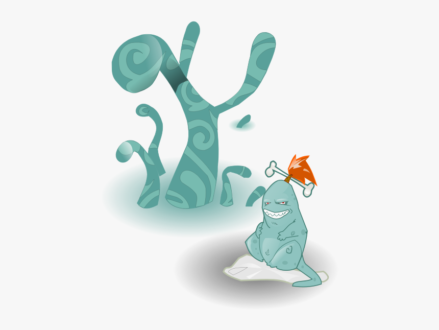 Cartoon Alien Image - Alien Tree Cartoon, HD Png Download, Free Download