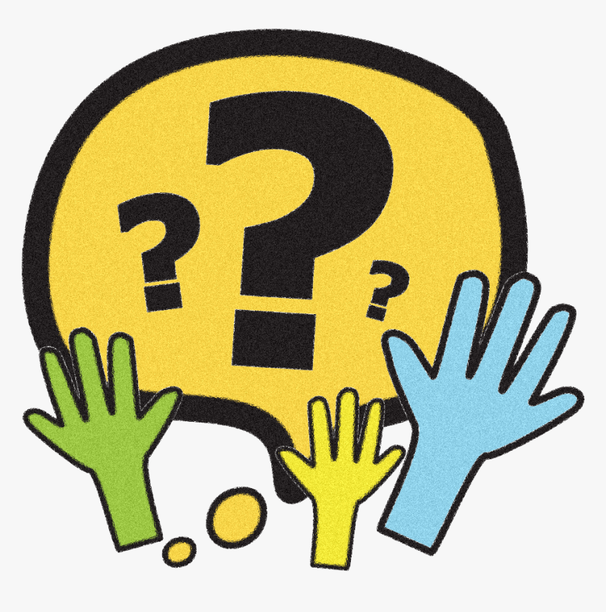 Hands Raised In Front Of Question Marks, HD Png Download, Free Download